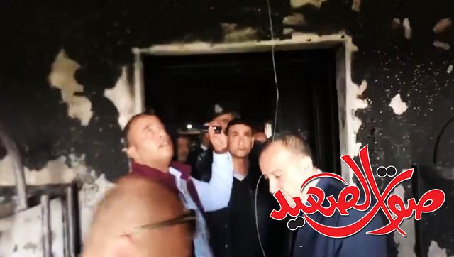 محافظ أسيوط يتفقد أثار الحريق